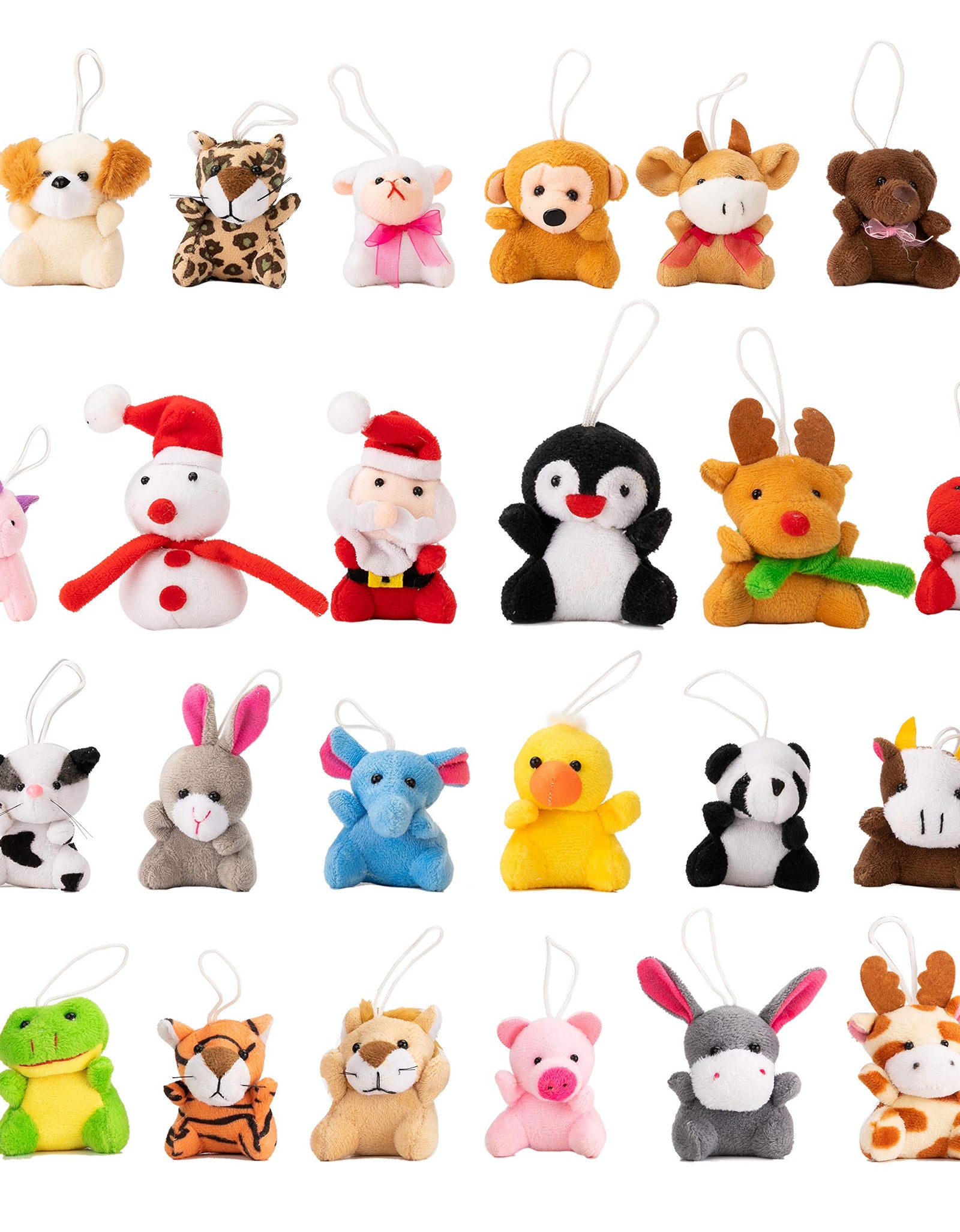 JOYIN 2021 Mini Animal Plush Advent Calendar Christmas 24 Days Countdown Advent Calendar with 24 Animal Plush Toys