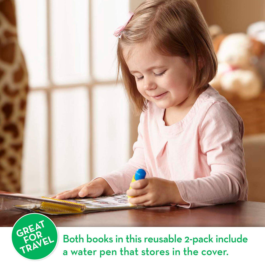 Melissa & Doug On the Go Water Wow! Reusable Water-Reveal Activity Pads, 2-pk, Vehicles, Animals