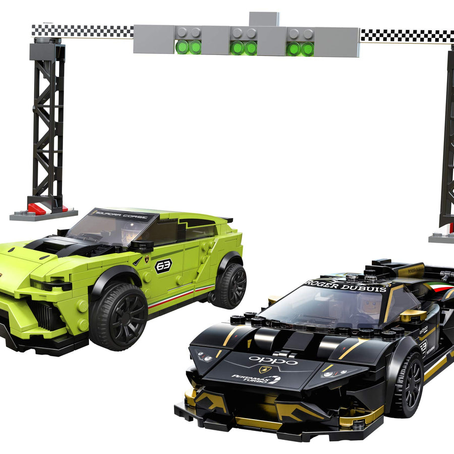LEGO Speed Champions Lamborghini Urus ST-X and Lamborghini Huracán Super Trofeo EVO 76899 Building Kit (659 Pieces)