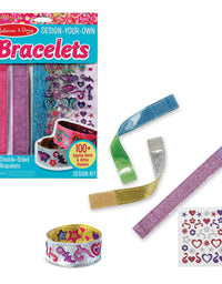 Melissa & Doug Design-Your-Own Bracelets With 100+ Sparkle Gem and Glitter Stickers
