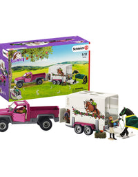 Schleich Horse Club, 15-Piece Playset, Horse Toys for Girls and Boys 5-12 years old Pick Up with Horse Box
