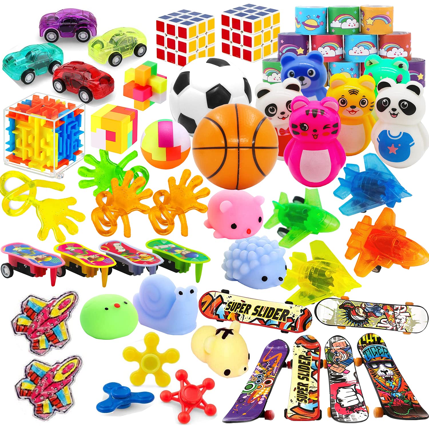 52 Pack Party Favors Toy Assortment Bundle for Kids,Birthday Bag Fillers Stocking Stuffers,Carnival Prizes School Classroom Rewards Treasure Box Toys Pinata Stuffers Goodie Bags Bulk Toys