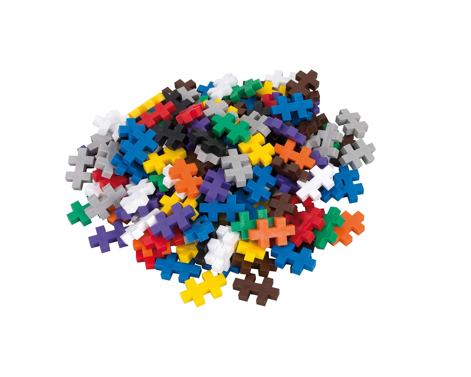 PLUS PLUS - Open Play Set - 600 Piece - Basic Color Mix, Construction Building Stem Toy, Interlocking Mini Puzzle Blocks for Kids