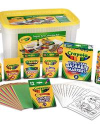 Crayola Super Art Coloring Kit, Craft Supplies for Kids, Tub Colors Vary, 100+ Pcs, Gift for Kids
