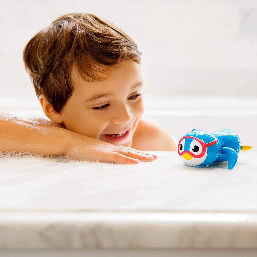 Munchkin Wind Up Swimming Penguin Bath Toy, Blue