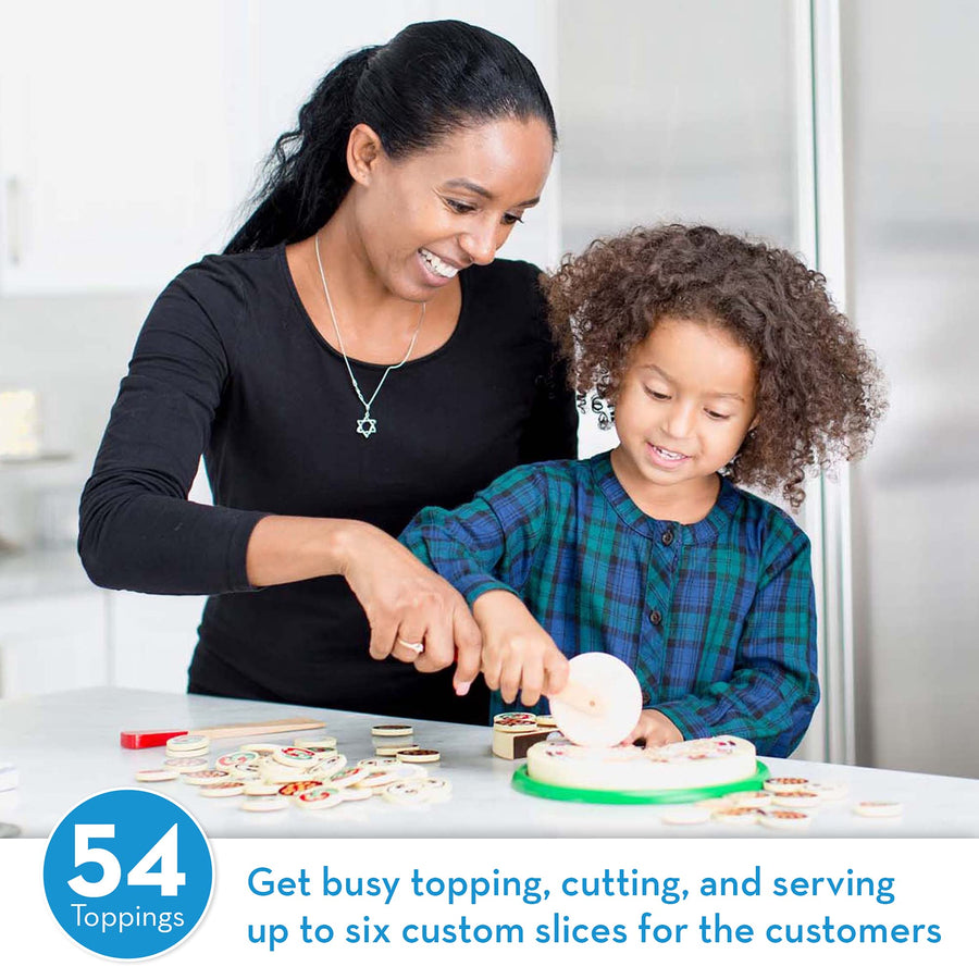 Melissa & Doug Pizza Party Wooden Play Food Set With 54 Toppings