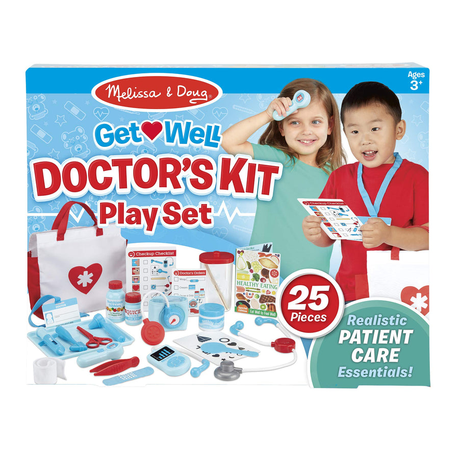 Melissa & Doug Get Well Doctor’s Kit Play Set – 25 Toy Pieces