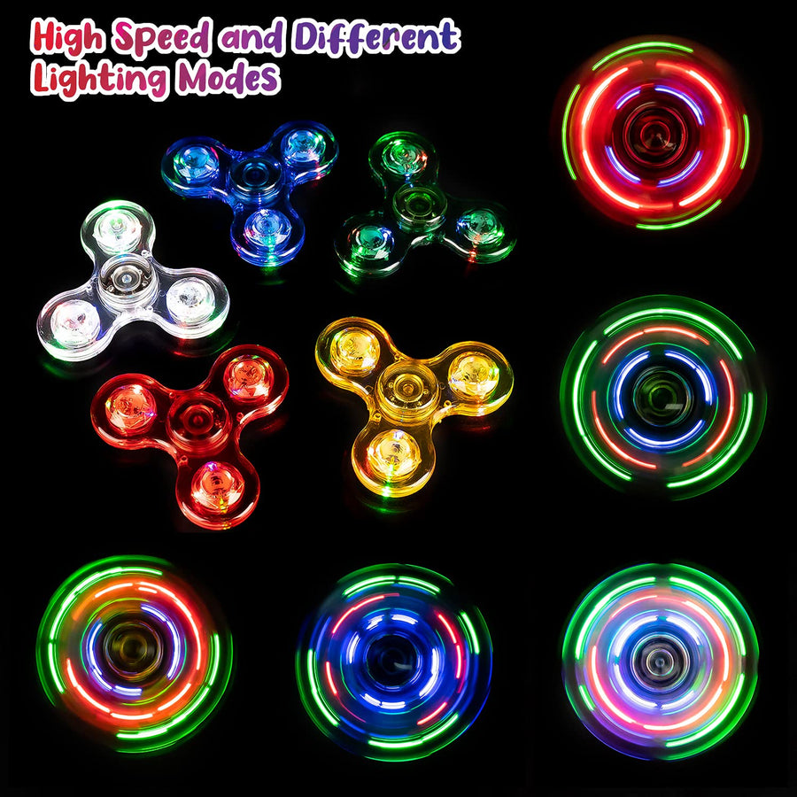 FIGROL LED Light Fidget Spinner, Light Fidget Finger Toy Hand Spinner -Stress Reduction and Anxiety Relief Hand Spinner for Children