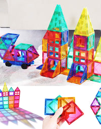 Magnetic Tiles for Kids 3D Magnet Building Tiles Set STEM Learning Toys Magnetic Toys Gift for 3+ Year Old Boys and Girls
