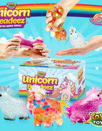 YoYa Toys Beadeez Unicorn Squishy Stress Balls Toy (3-Pack) for Girls, Boys, or Adults - Colorful, Gel Water Beads Balls Inside - Promote Anxiety and Stress Relief - Promote Calm Focus and Play

