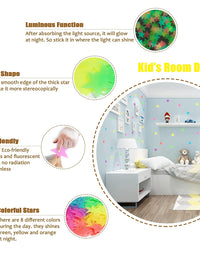 Glow in The Dark Stars Stickers for Ceiling, Adhesive 200pcs 3D Glowing Stars and Moon for Kids Bedroom,Luminous Stars Stickers Create a Realistic Starry Sky,Room Decor,Wall Stickers
