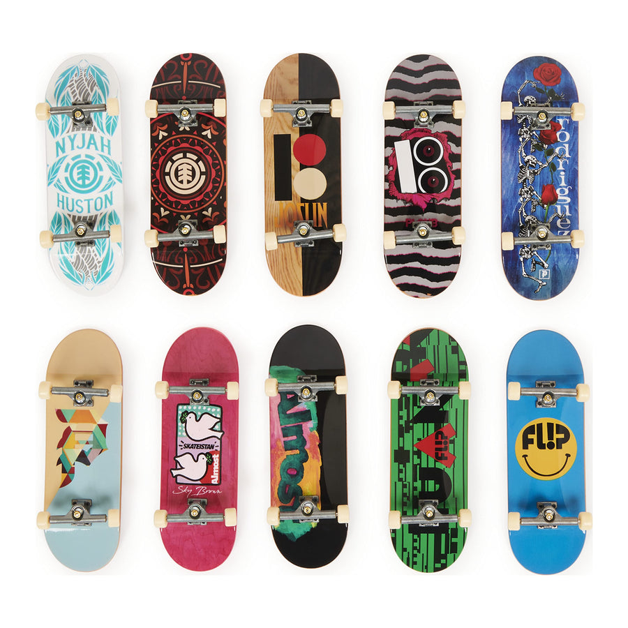 Tech Deck, DLX Pro 10-Pack of Collectible Fingerboards, For Skate Lovers Age 6 and up