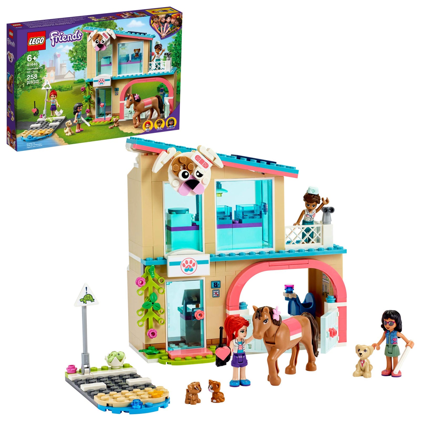 LEGO Friends Heartlake City Vet Clinic 41446 Building Kit; Animal Rescue Toy Makes a Great-Value Christmas, Holiday or Birthday Gift for Kids Who Love Vet Clinic Pretend Play, New 2021 (258 Pieces)