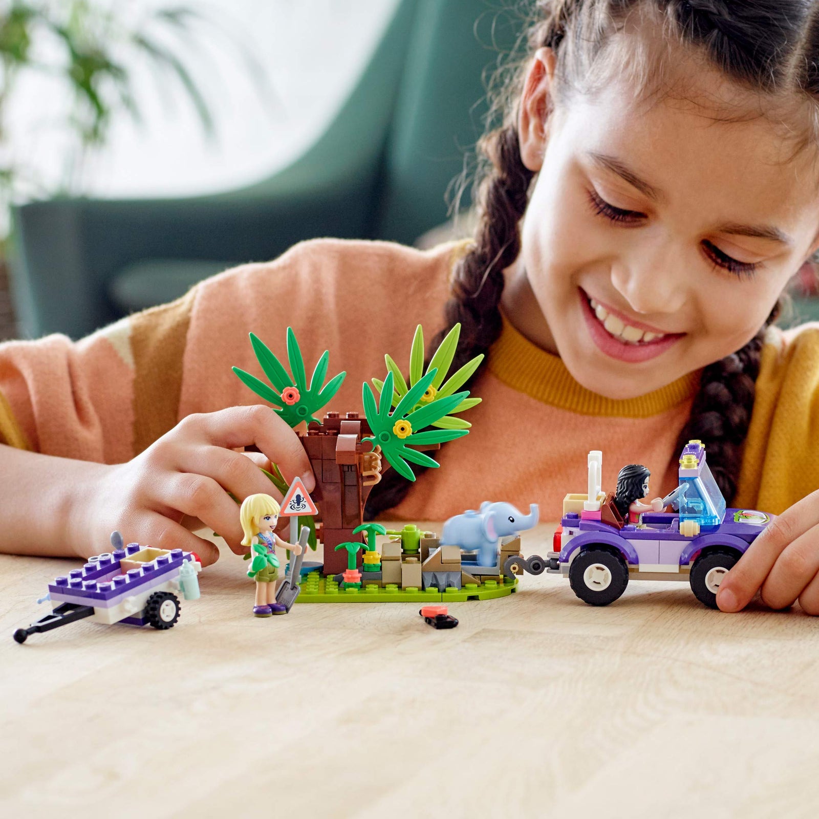 LEGO Friends Baby Elephant Jungle Rescue 41421 Adventure Building Kit; Animal Rescue Playset That Comes with a Toy Truck and Trailer, Plus Friends Emma and Stephanie (203 Pieces)