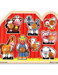 Melissa & Doug Farm Animals Jumbo Knob Wooden Puzzle
