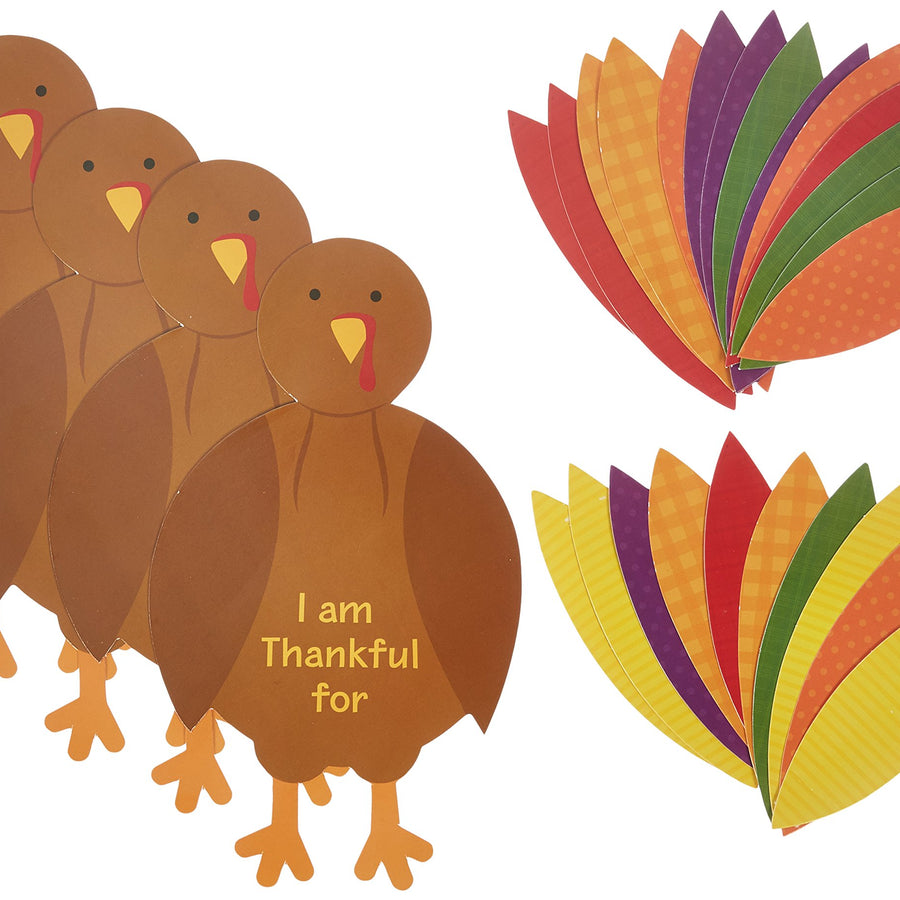 Thanksgiving Turkey Craft Kit | Makes Up To 4 Turkeys | Party Activity