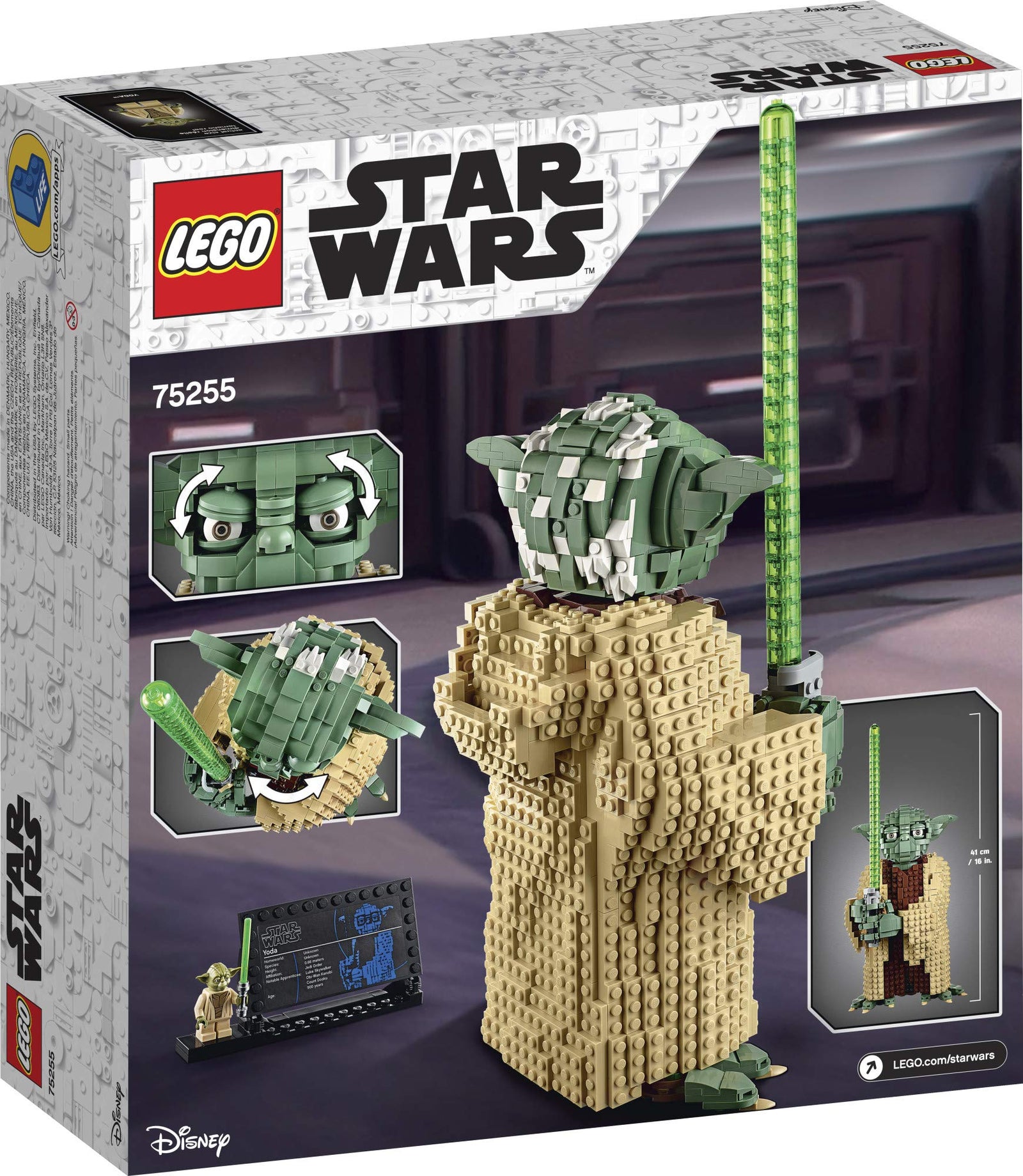 LEGO Star Wars: Attack of The Clones Yoda 75255 Yoda Building Model and Collectible Minifigure with Lightsaber (1,771 Pieces)