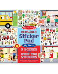 Melissa & Doug Reusable Sticker Pad: My Town - 200+ Stickers and 5 Scenes
