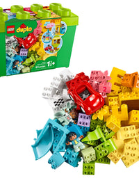 LEGO DUPLO Classic Deluxe Brick Box 10914 Starter Set with Storage Box, Great Educational Toy for Toddlers 18 Months and up (85 Pieces)
