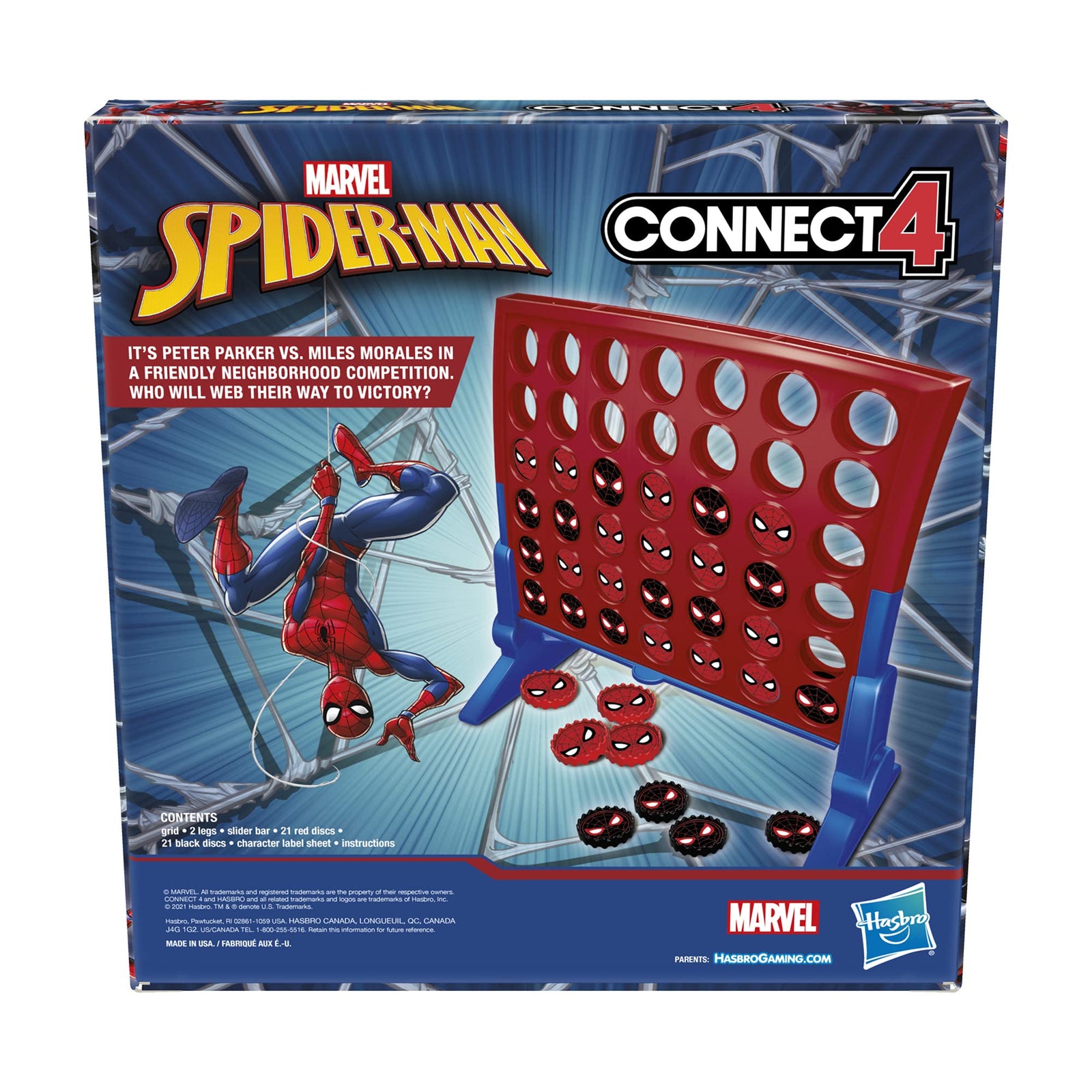 Hasbro Gaming Connect 4 Game: Marvel Spider-Man Edition, Connect 4 Gameplay, Strategy Game for 2 Players, Fun Board Game for Kids Ages 6 and Up (Amazon Exclusive)