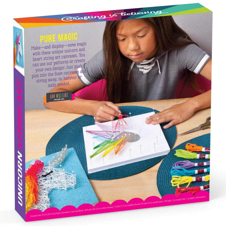 Craft-tastic DIY String Art – Award-Winning Craft Kit for Kids – Everything Included for 2 Fun Arts & Crafts Projects – Unicorn Series