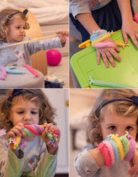 NUTTY TOYS Monkey Noodle Sensory Strings 6 Pack; Top Classroom ADHD Fidget, Fine Motor Skills & Learning for Toddlers - Best Kid Boy Girl Tween Teen & Adult Christmas Stocking Stuffer Gift Idea 2021
