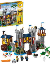 LEGO Creator 3in1 Medieval Castle 31120 Building Kit; Castle with Moat and Drawbridge, Plus 3 Minifigures; New 2021 (1,426 Pieces)
