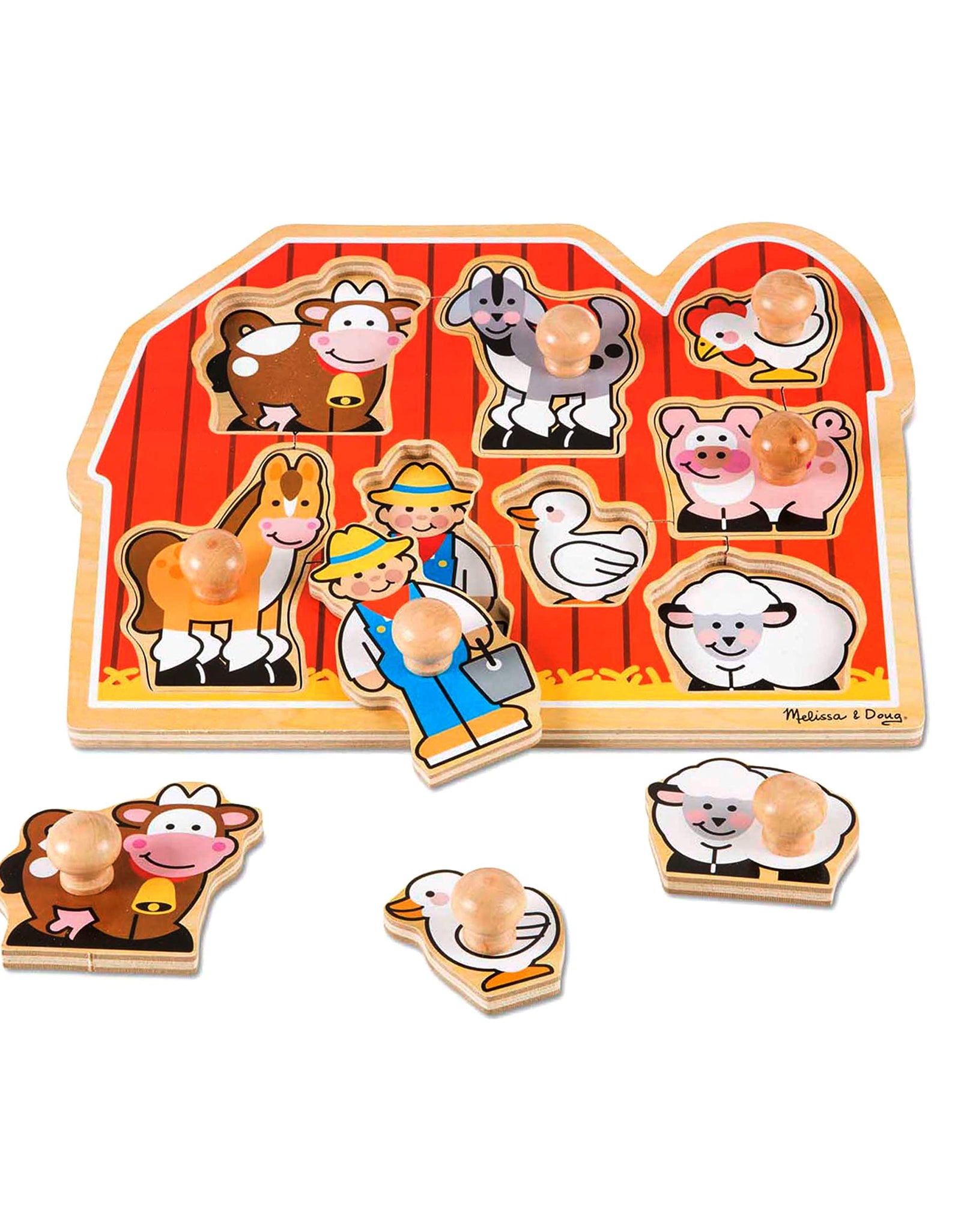 Melissa & Doug Farm Animals Jumbo Knob Wooden Puzzle