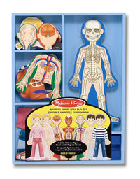 Melissa & Doug Magnetic Human Body Anatomy Play Set With 24 Magnetic Pieces and Storage Tray
