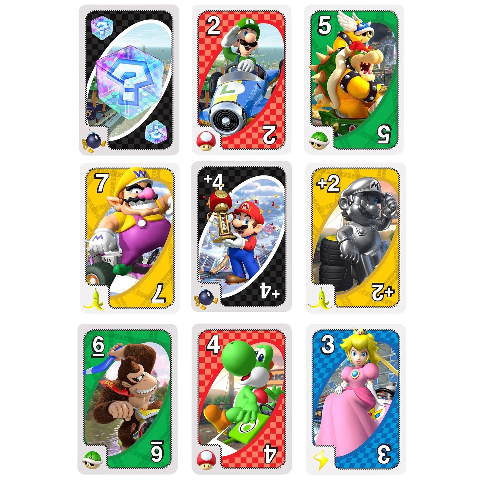 UNO Mario Kart Card Game with 112 Cards & Instructions for Players Ages 7 Years & Older, Gift for Kid, Family and Adult Game Night