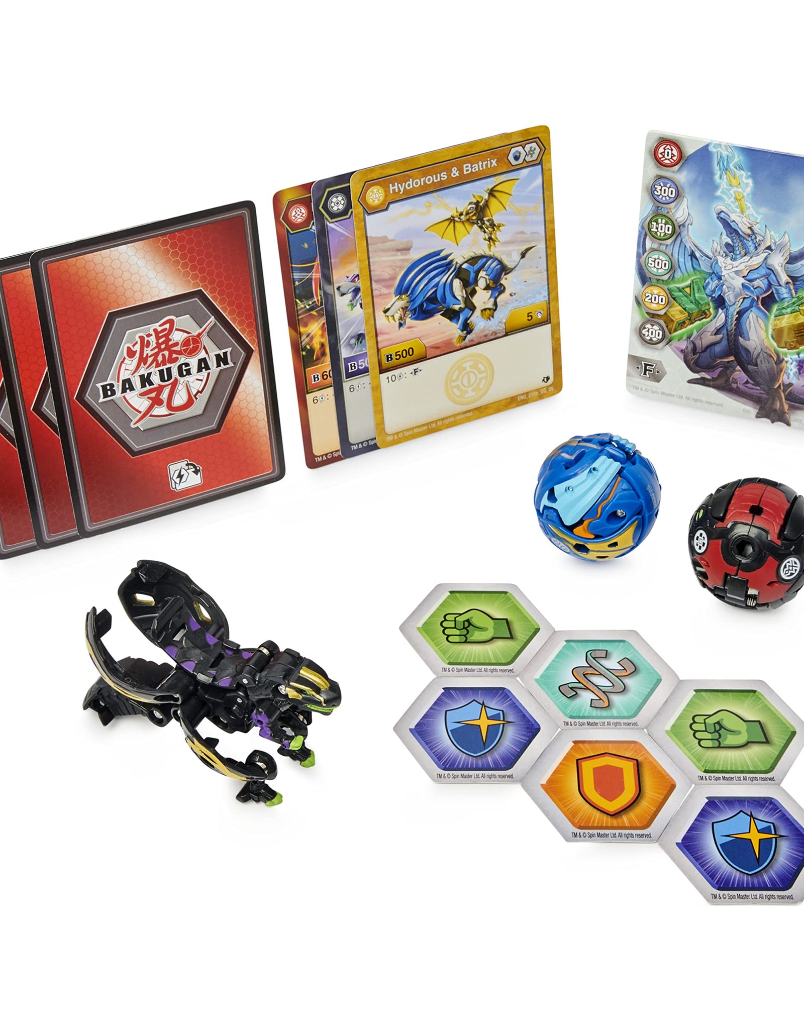 Bakugan Starter Pack 3-Pack, Fused Trox x Nobilious Ultra, Armored Alliance Collectible Action Figures