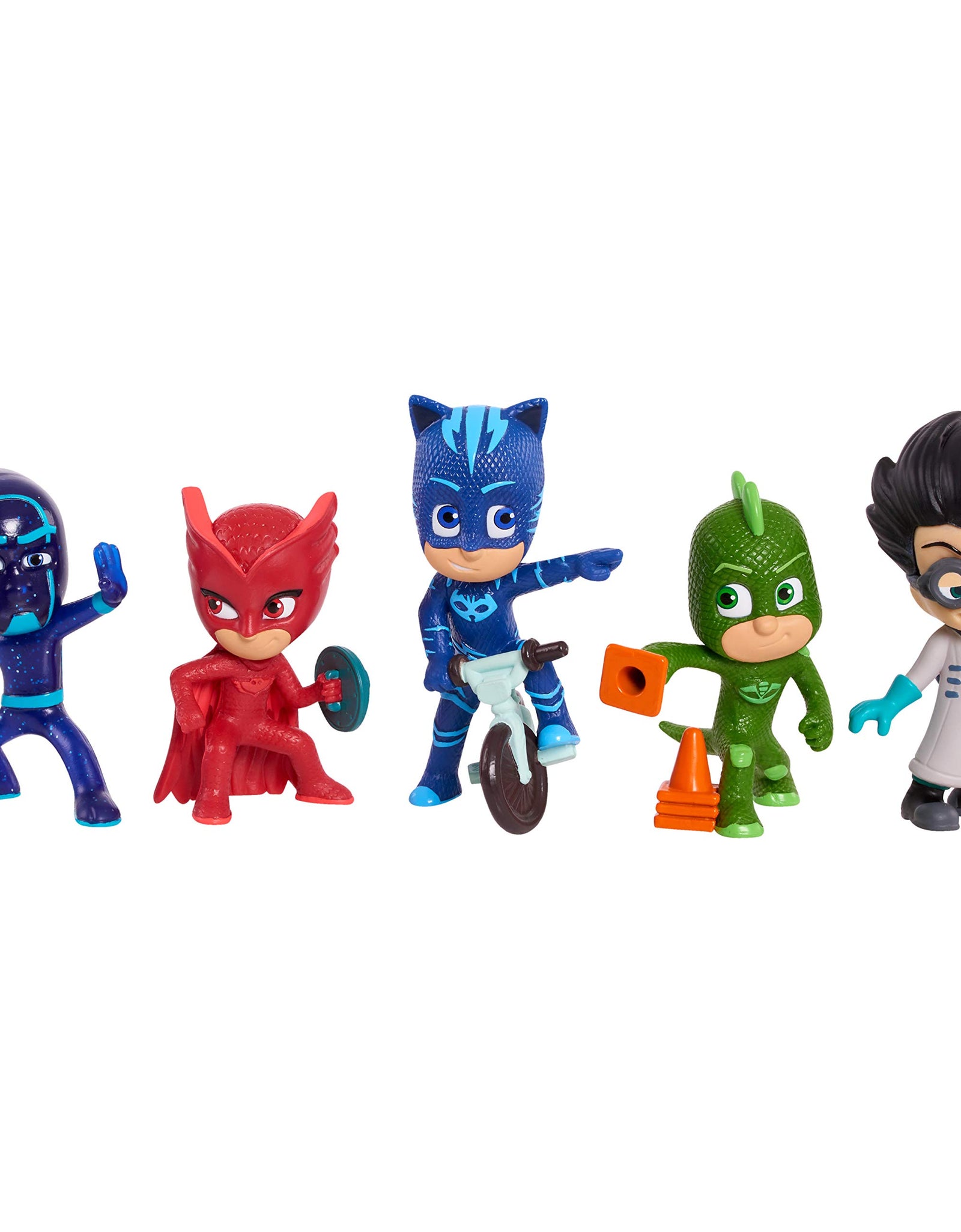 PJ Masks Just Play Collectible 5-Piece Figure Set,Catboy, Owlette, Gekko, Romeo, and Night Ninja
