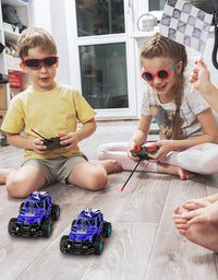GaHoo Remote Control Car for Kids - Durable Non-Slip Off-Road Shockproof High-Speed RC Racing Car - All Terrain Electronic RC Car Toy Gifts for 3 4 5 6 7 8 Year Old Boys Girls (Dark Blue)
