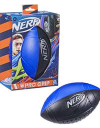 Nerf Pro Grip Football -- Classic Foam Ball -- Easy to Catch and Throw -- Great for Indoor and Outdoor Play -- Blue
