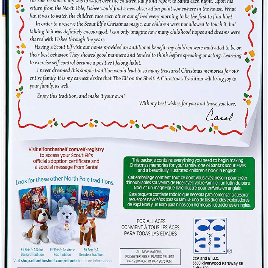 The Elf on the Shelf Girl Light, Red and White