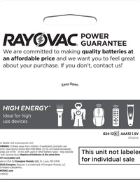 Rayovac AAA Batteries, Alkaline Triple A Batteries (12 Battery Count)
