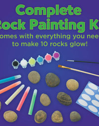Creativity for Kids Glow In The Dark Rock Painting Kit - Paint 10 Rocks with Water Resistant Glow Paint - Crafts for Kids
