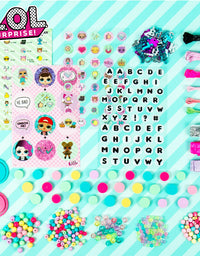 L.O.L. Surprise! Secret Message Jewelry - LOL Dolls DIY Jewelry Making Craft Kit - Create Bracelets & Accessories with 400+ Beads & Charms, Sticker Sheets, Secret Decoder & More - Great Gift for Girls
