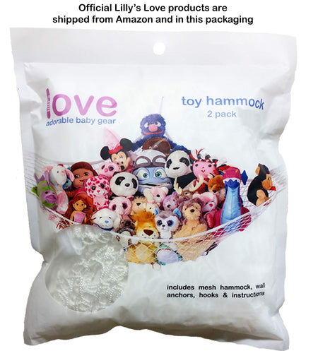 Lilly's Love Stuffed Animal Storage Hammock - Large Pack 2 - "STUFFIE PARTY HAMMOCK"