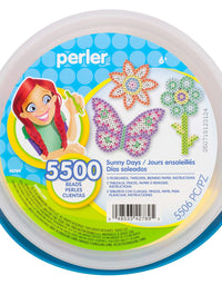 Perler Sunny Days Bright Color Fuse Bead Bucket, 5500 pcs
