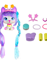 IMC Toys VIP Pets Surprise Hair Reveal - Series 2 Glitter Twist - Styles May Vary , Pink
