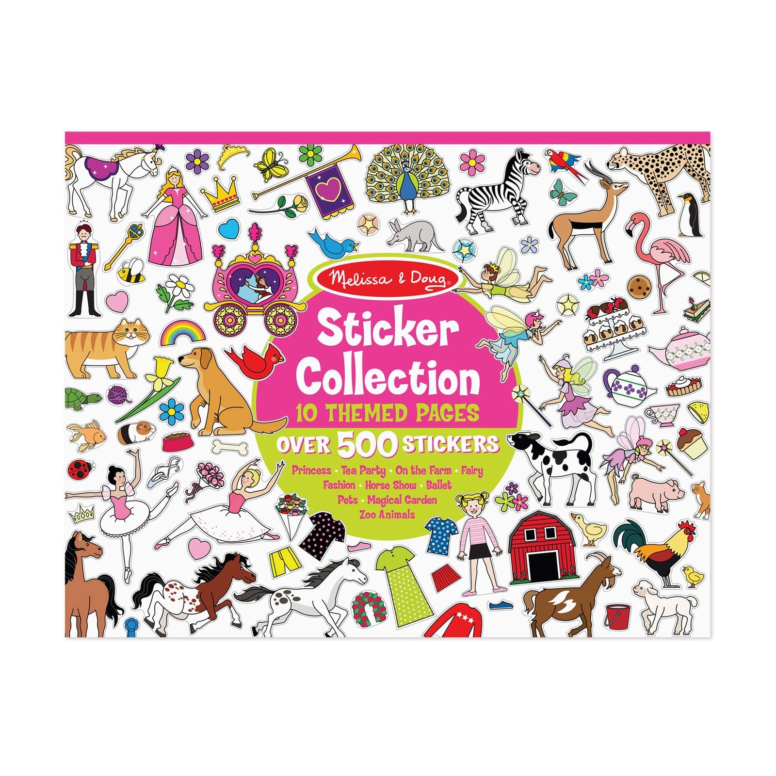 Melissa & Doug Sticker Collection Book: Princesses, Tea Party, Animals, and More - 500+ Stickers