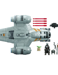 Star Wars Mission Fleet The Mandalorian The Child Razor Crest Outer Rim Run Deluxe Vehicle with 2.5-Inch-Scale Figure, for Kids Ages 4 and Up,F0589
