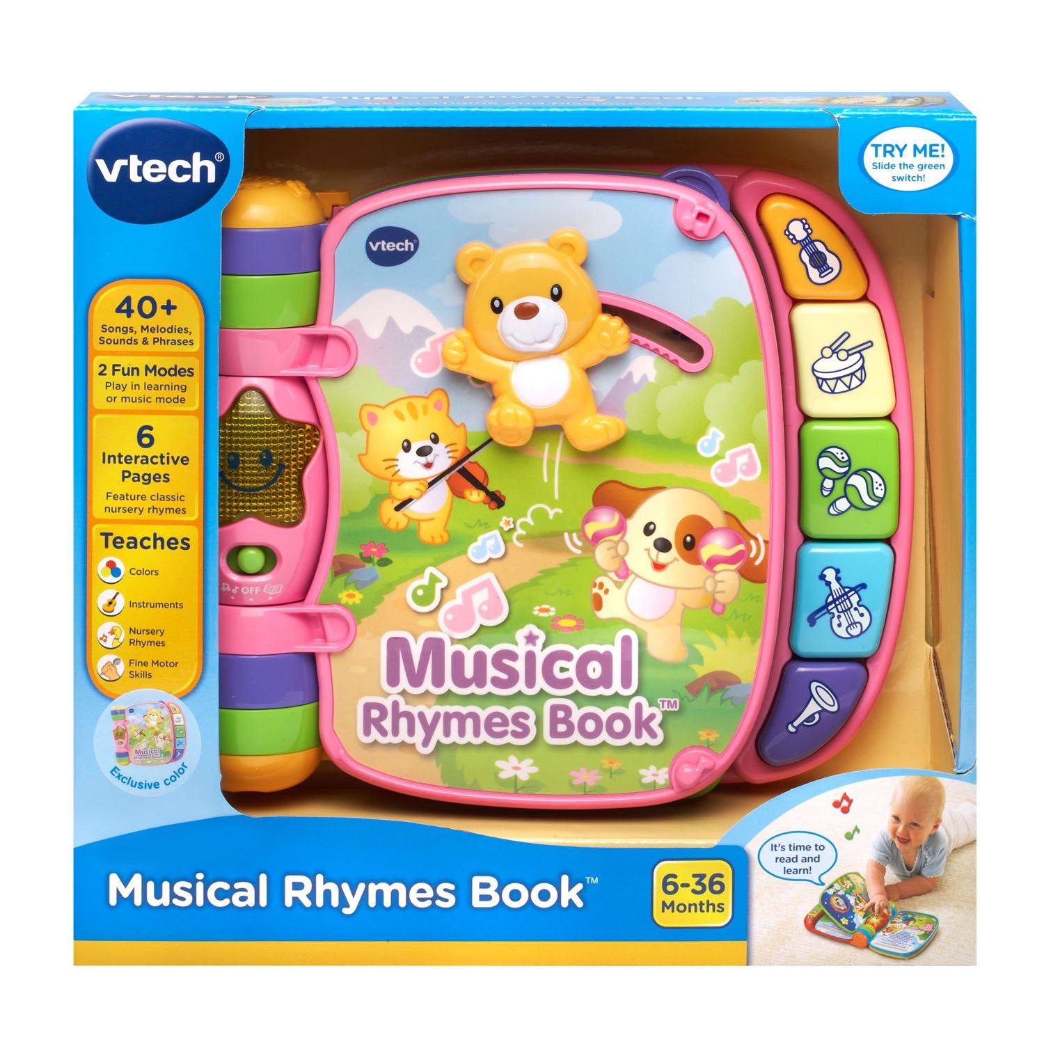 VTech Musical Rhymes Book, Pink