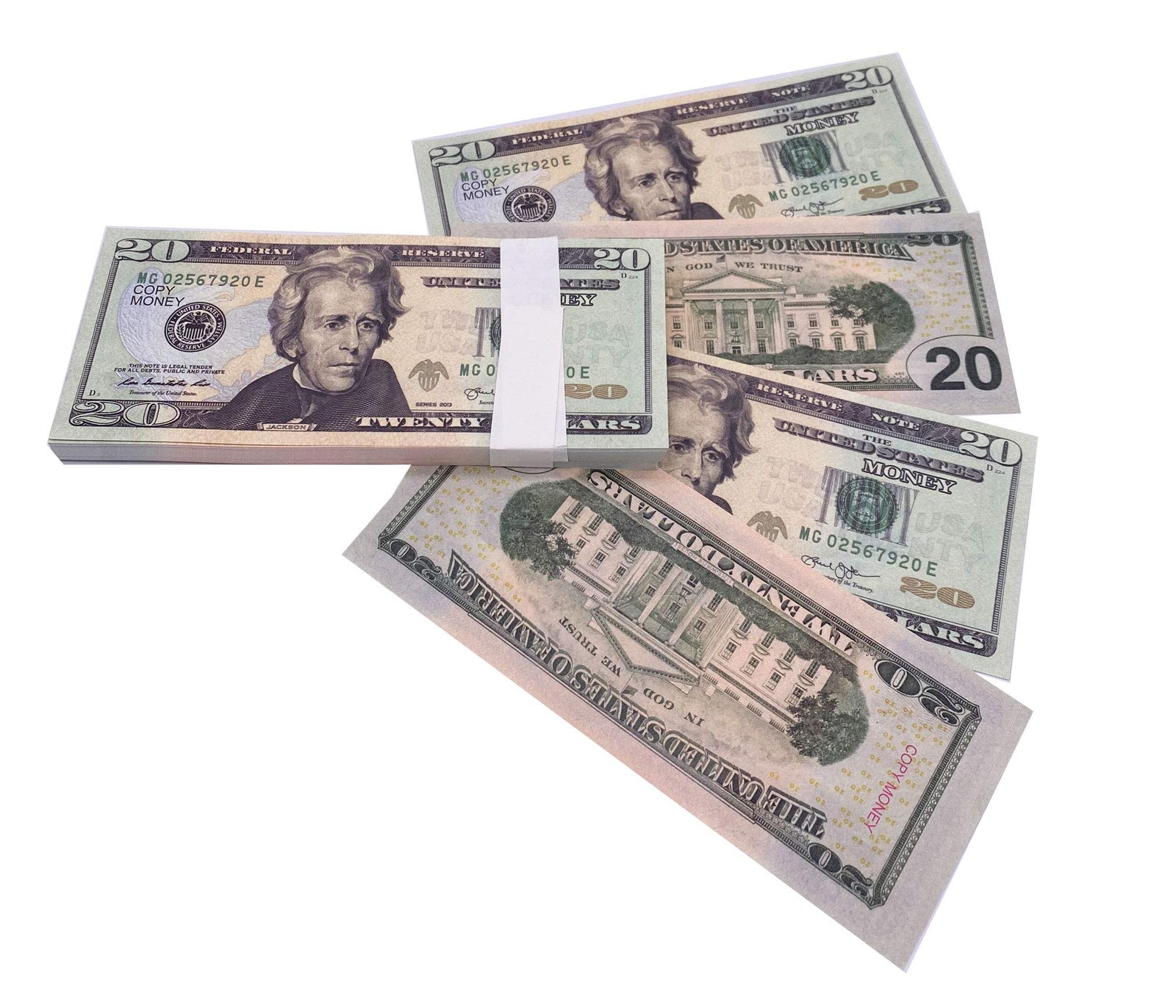 Ficheny Copy Money Full Print 2 Sides,Prop Money 2000 Dollar Bills for Movies,TV,Music Videos