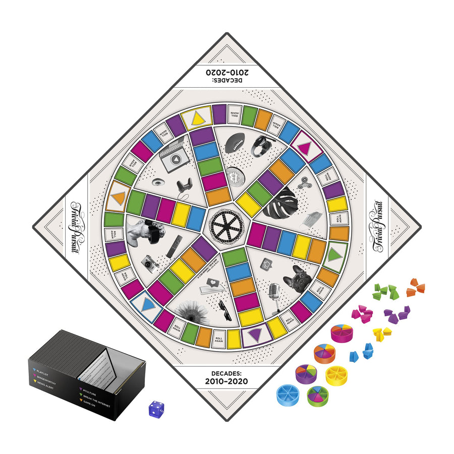 Hasbro Gaming Trivial Pursuit Decades 2010 to 2020 Board Game for Adults and Teens, Pop Culture Trivia Game for 2 to 6 Players, Ages 16 and Up