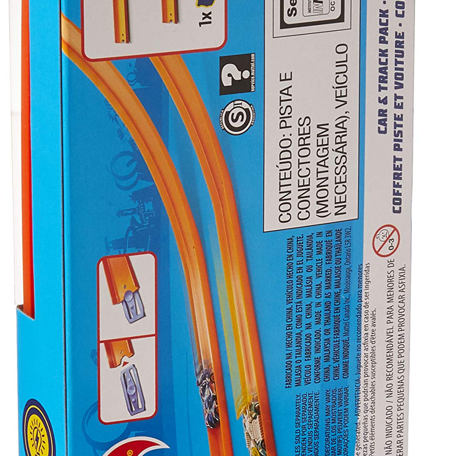 Hot Wheels Track Builder Straight Track with Car 15 Feet [Styles May Vary]