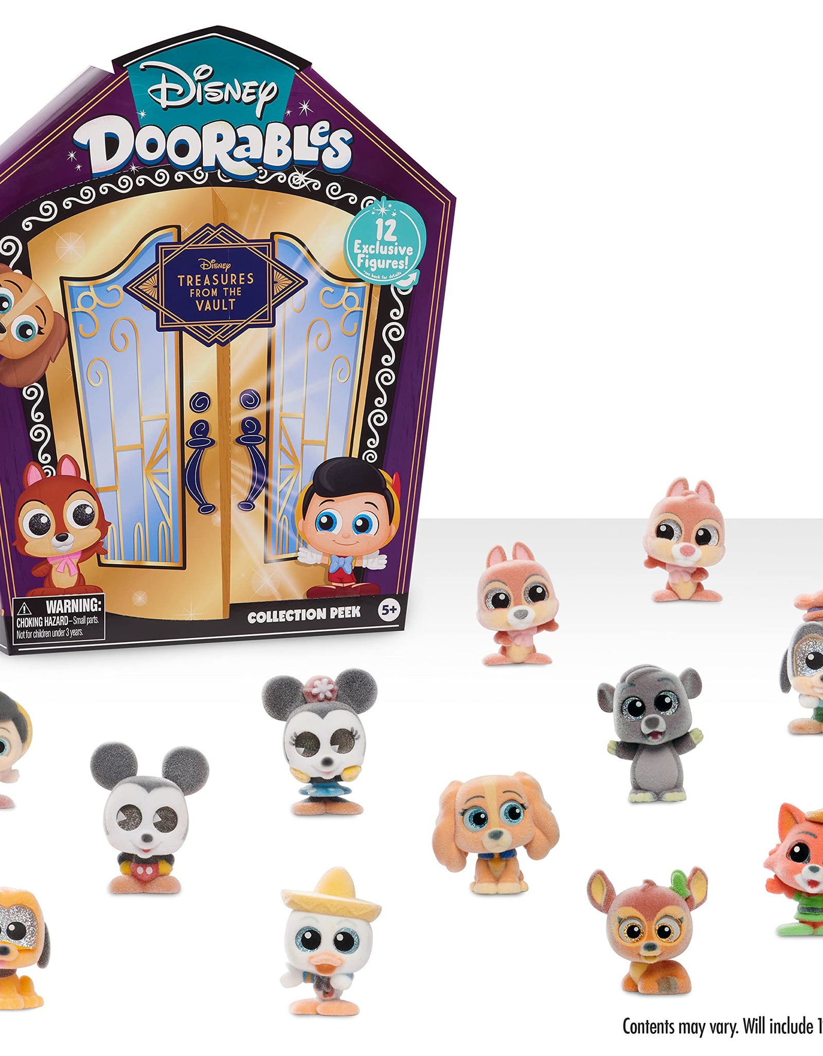 Disney Doorables Treasures from The Vault Collection Peek, Includes 12 Exclusive Mini Figures, Styles May Vary, Amazon Exclusive, by Just Play