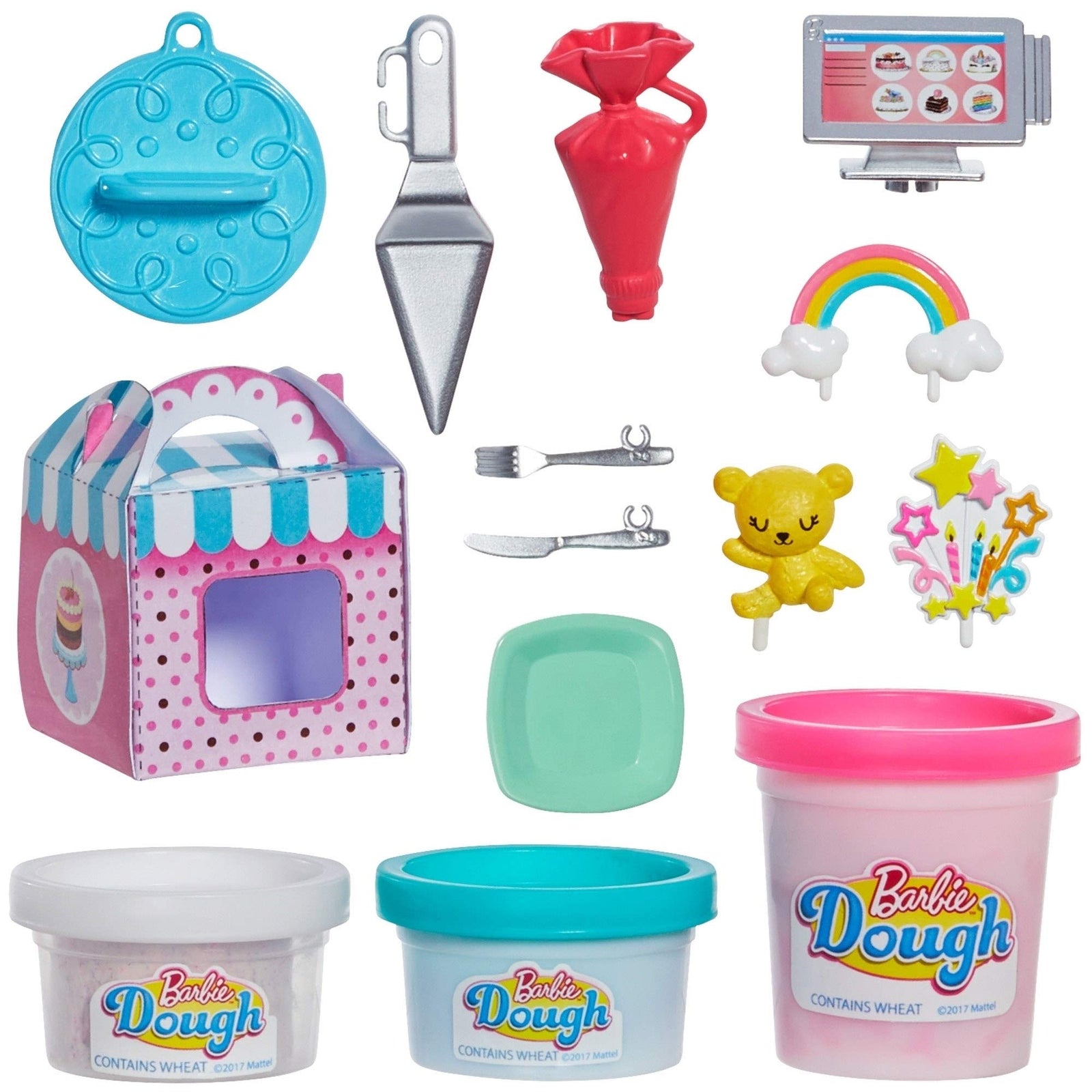 Barbie Cake Decorating Playset with Blonde Doll, Baking Island with Oven, Molding Dough and Toy Icing Pieces for Kids 4 to 7 Years Old [Amazon Exclusive]