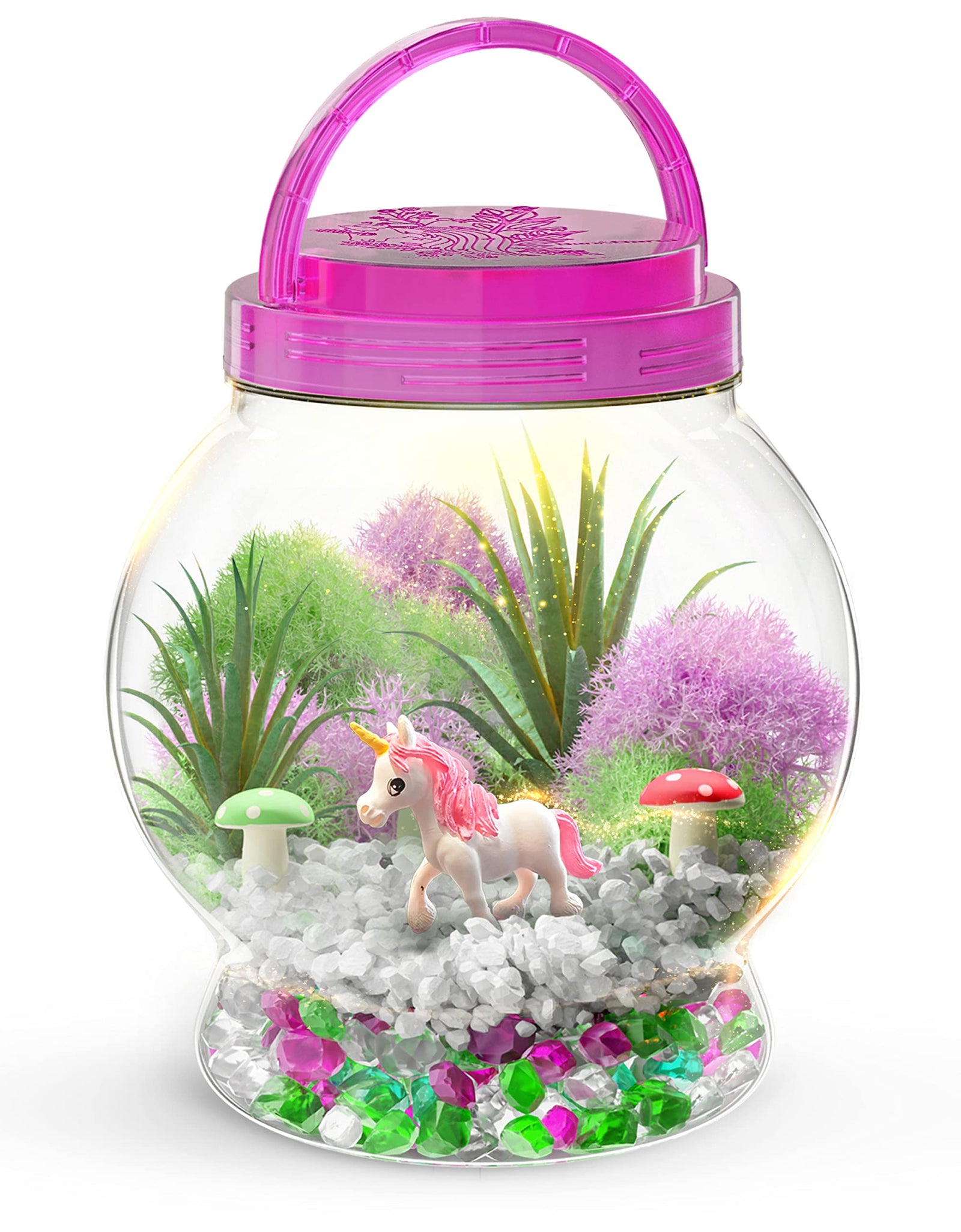 Light-Up Unicorn Terrarium Kit for Kids - Kids Birthday Gifts for Kids - Best Unicorn Toys & Activities Kits Presents - Arts & Crafts Stuff for Little Girls & Boys Age 4 5 6 7 8-12 Year Old Girl Gift